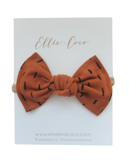 fall halloween knotted baby bow headband hairclip