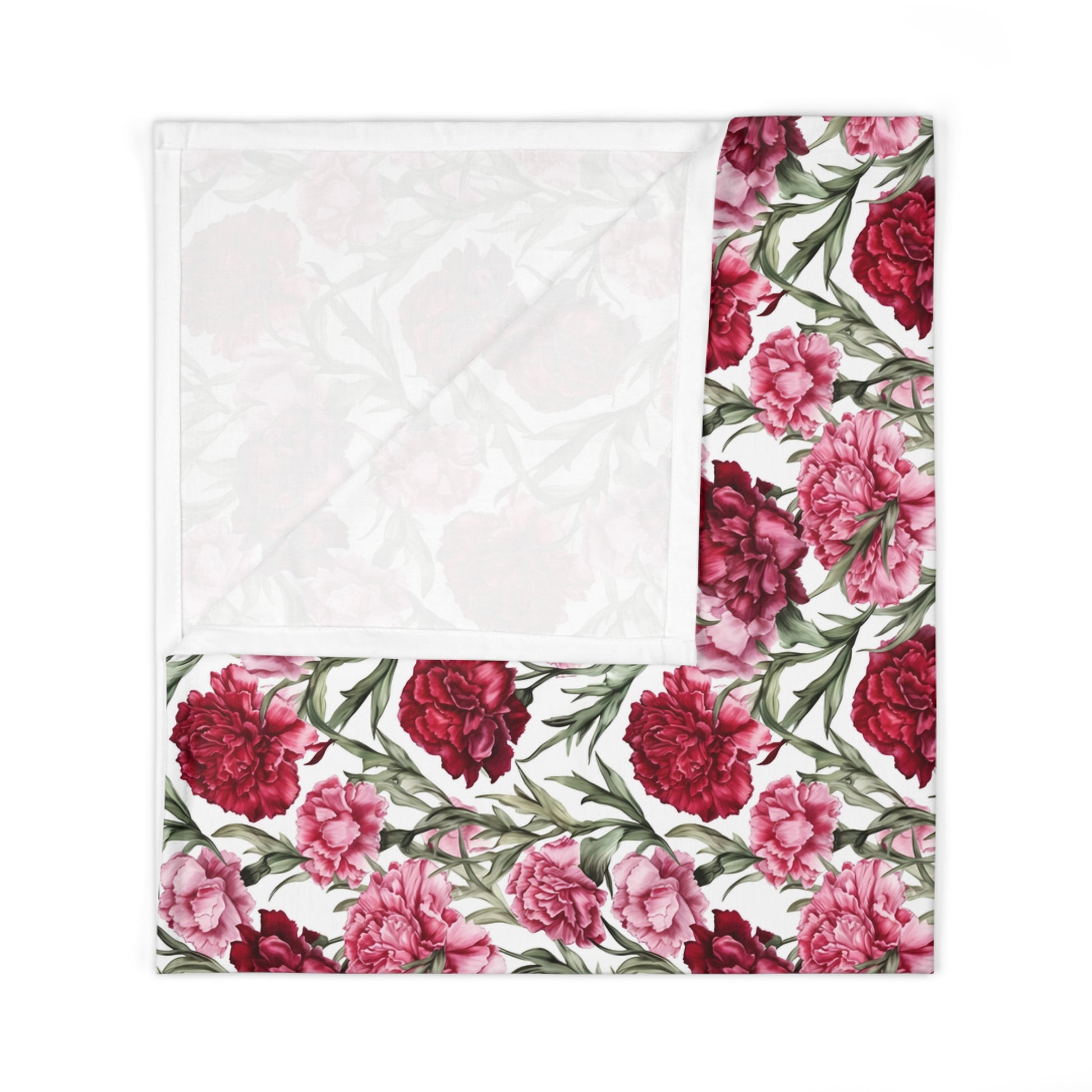 carnation floral swaddle baby blanket