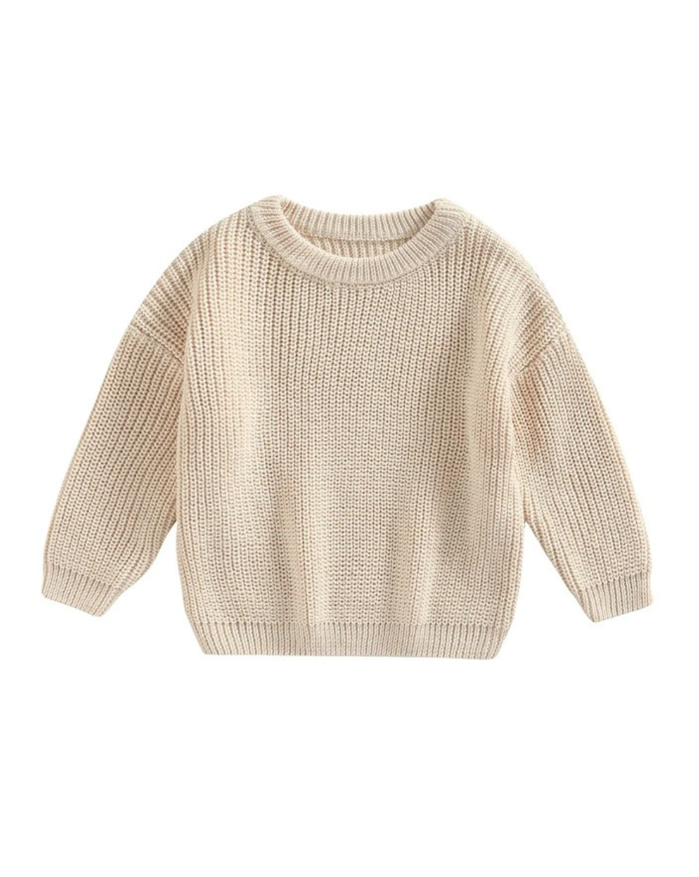 knit baby sweater for fall boho style beige neutral