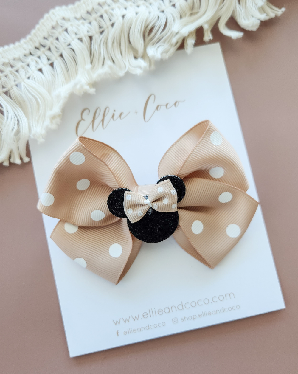 minnie mouse hairclip boho