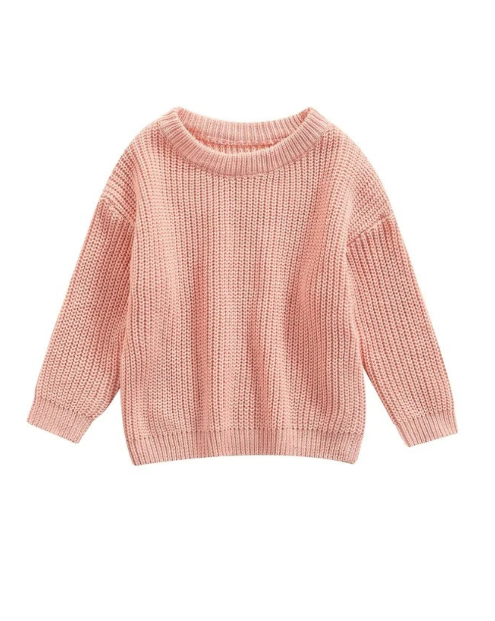 pink knitted baby sweater pullover