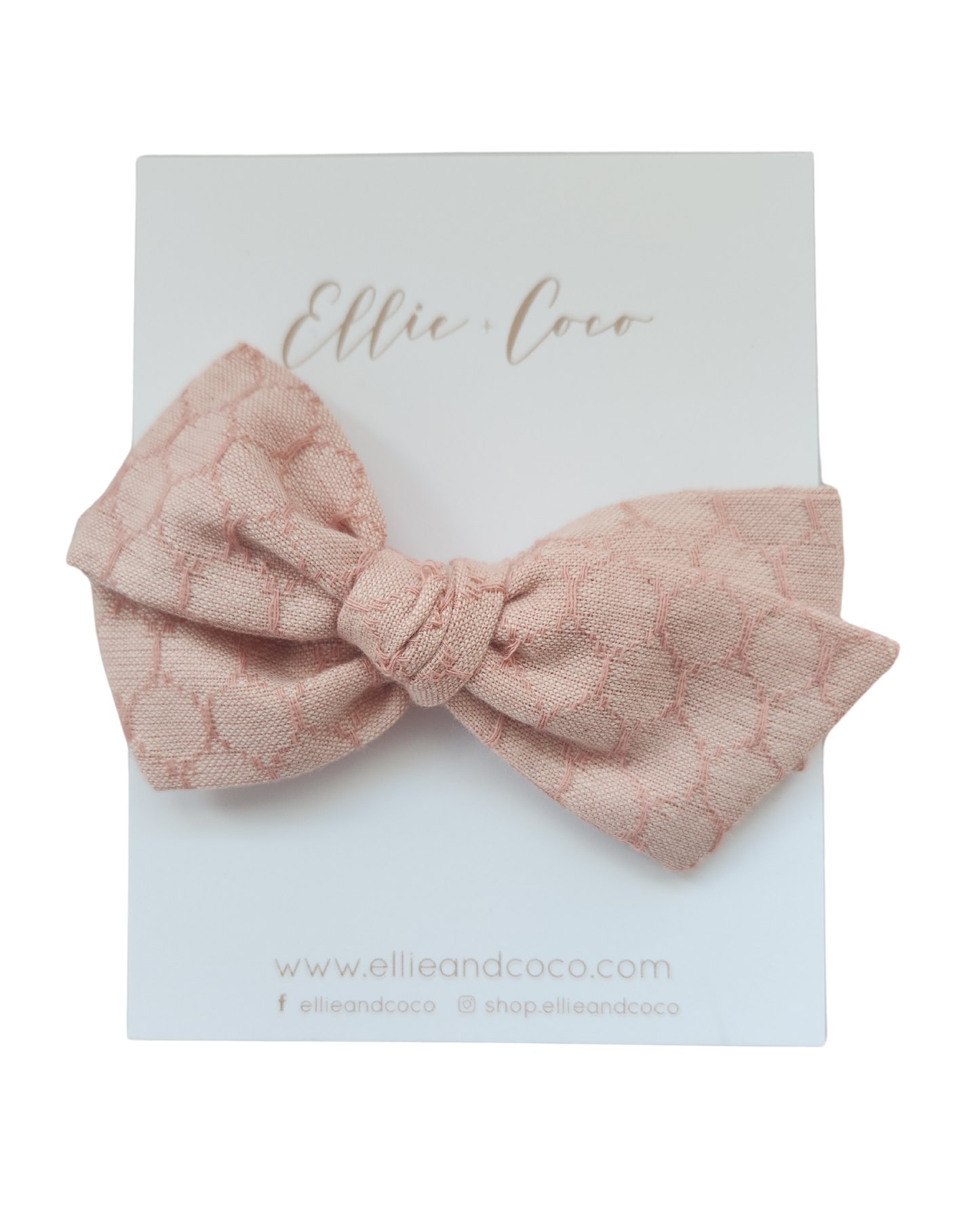pink honeycomb pattern big baby bow headband