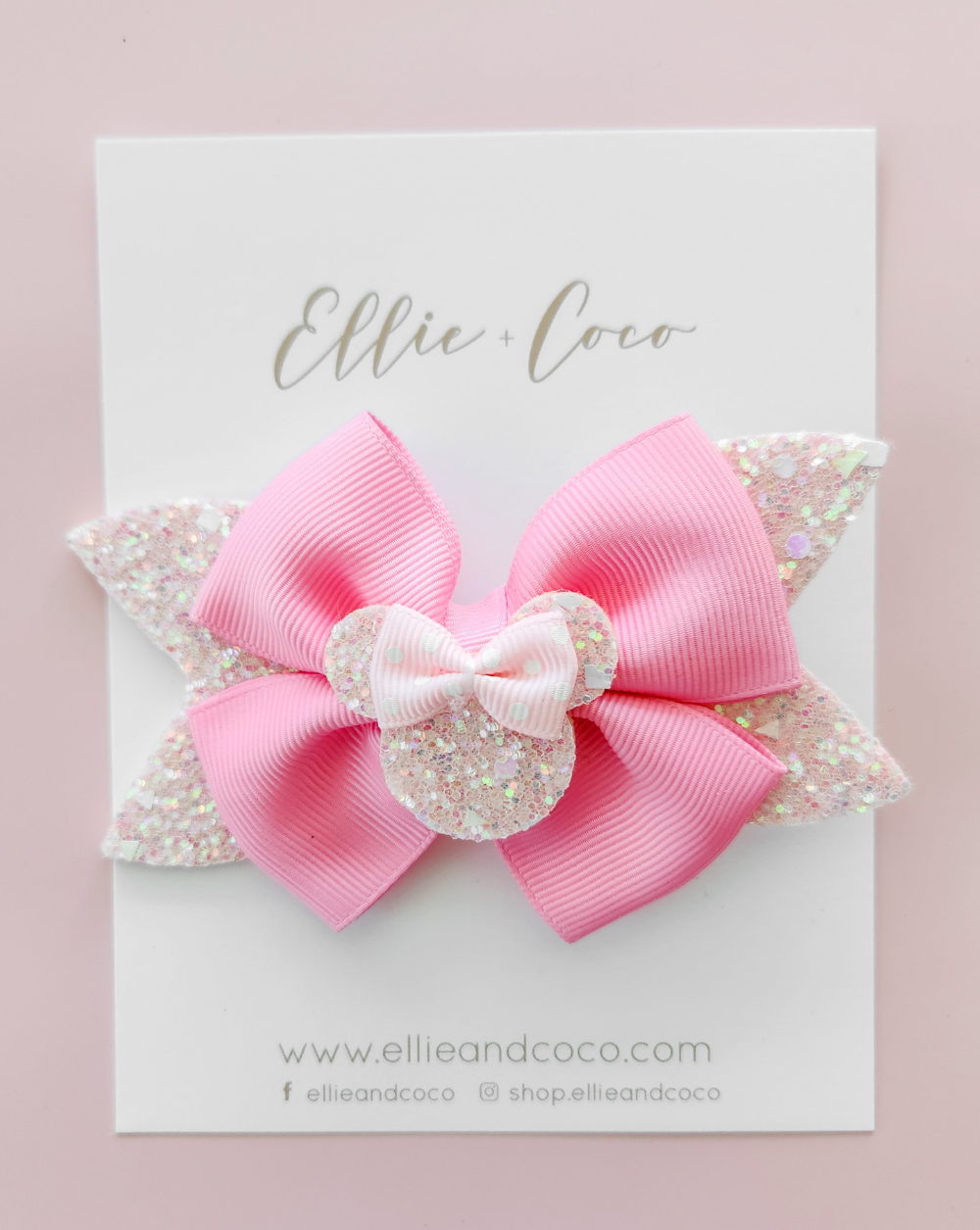 Mouse Bow Hairclip | Pink