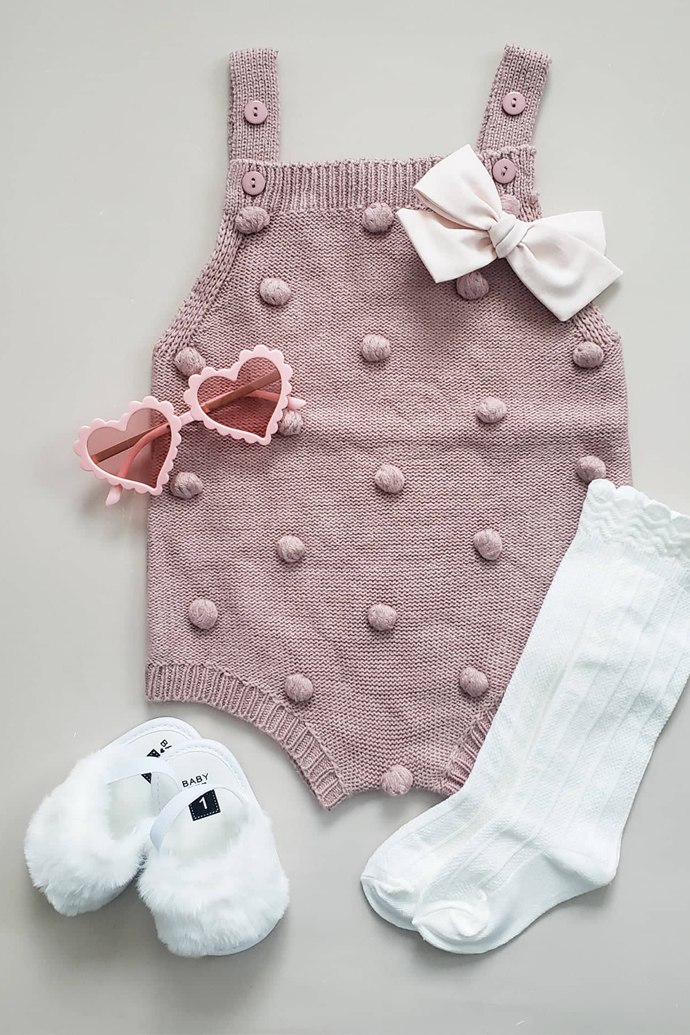 Pom Pom Romper | Rose