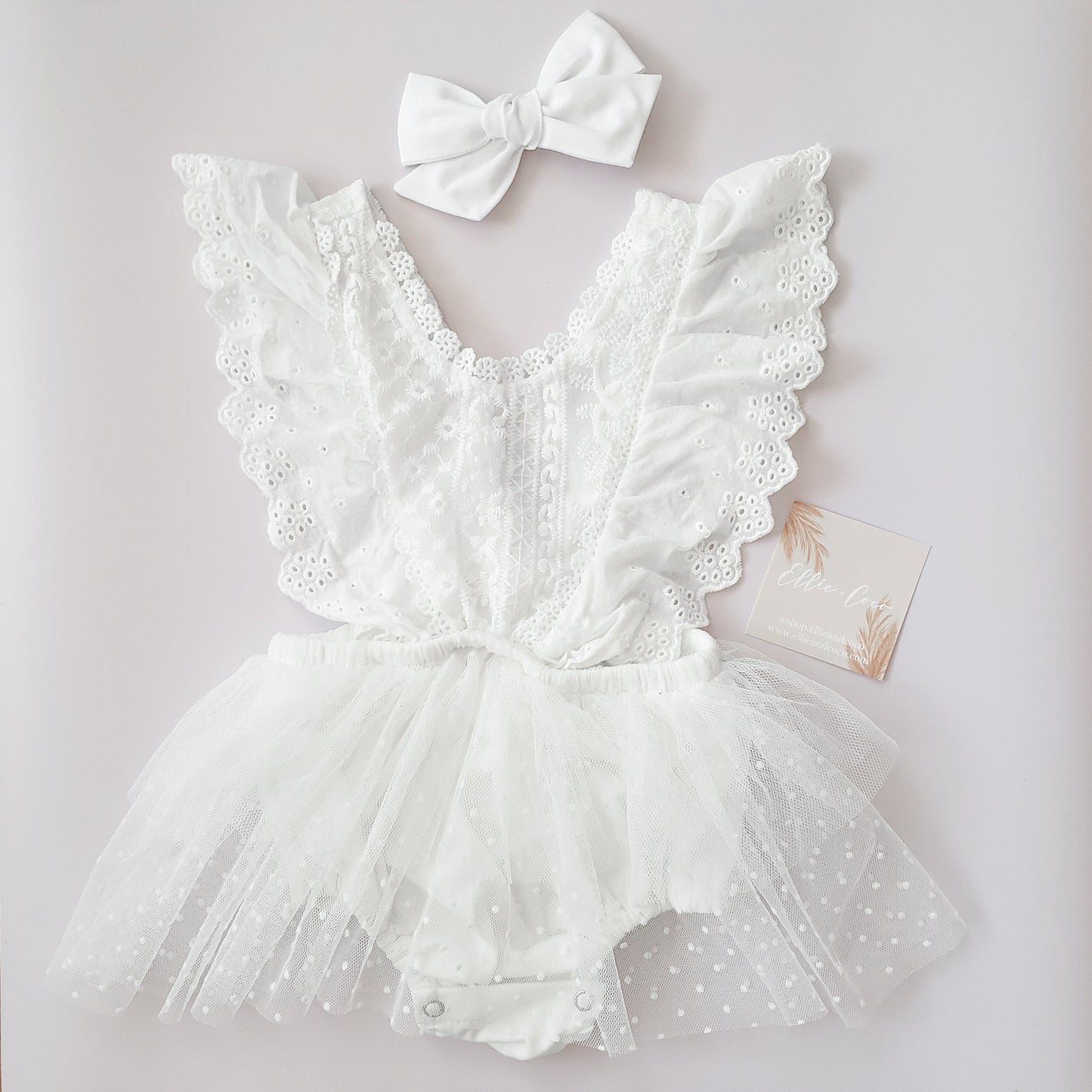 white lace baby romper dress