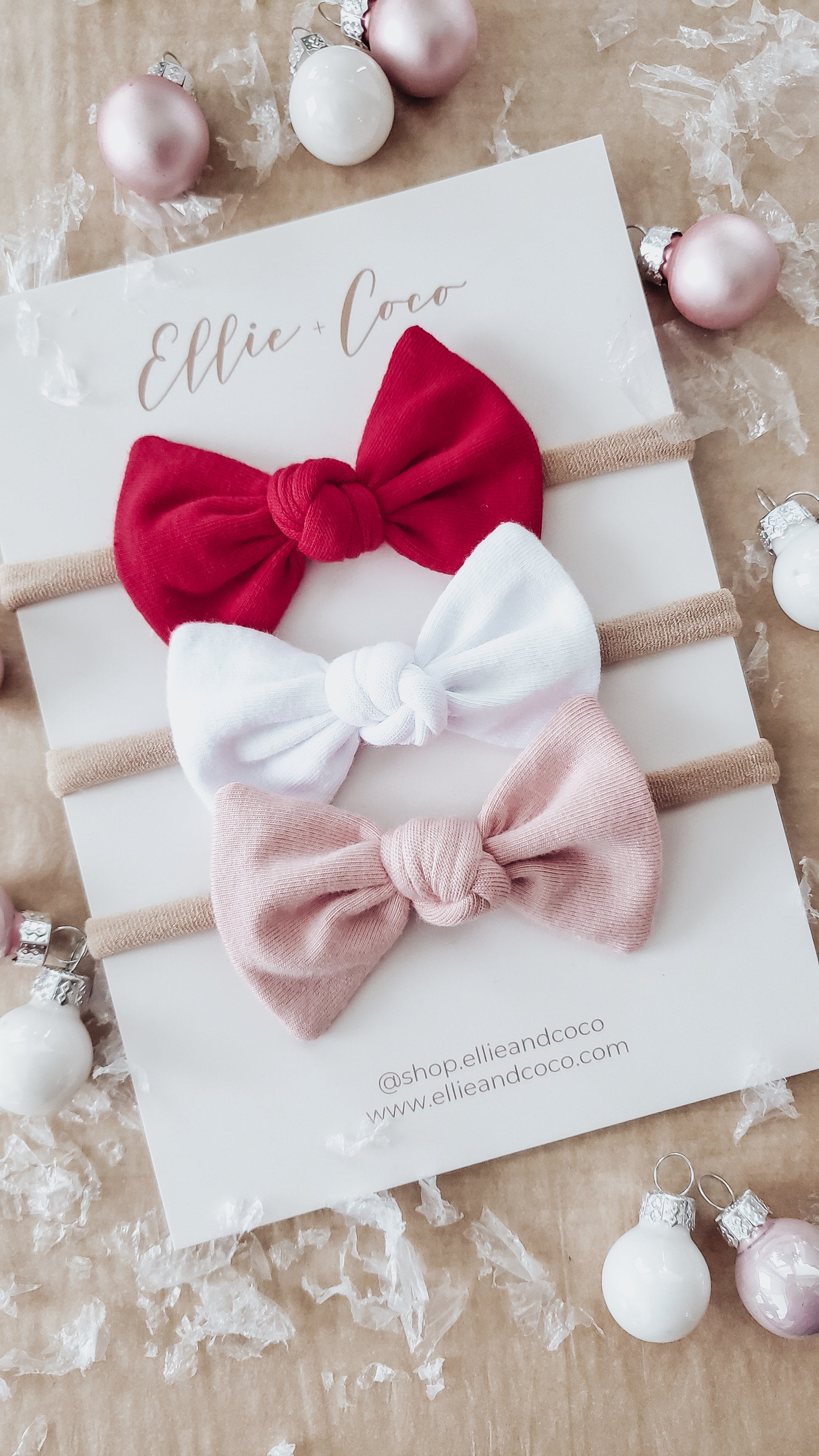 christmas baby bows