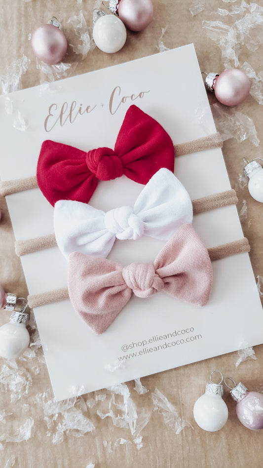 christmas baby bows