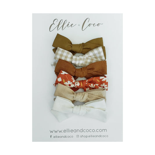 retro vintage baby bow set