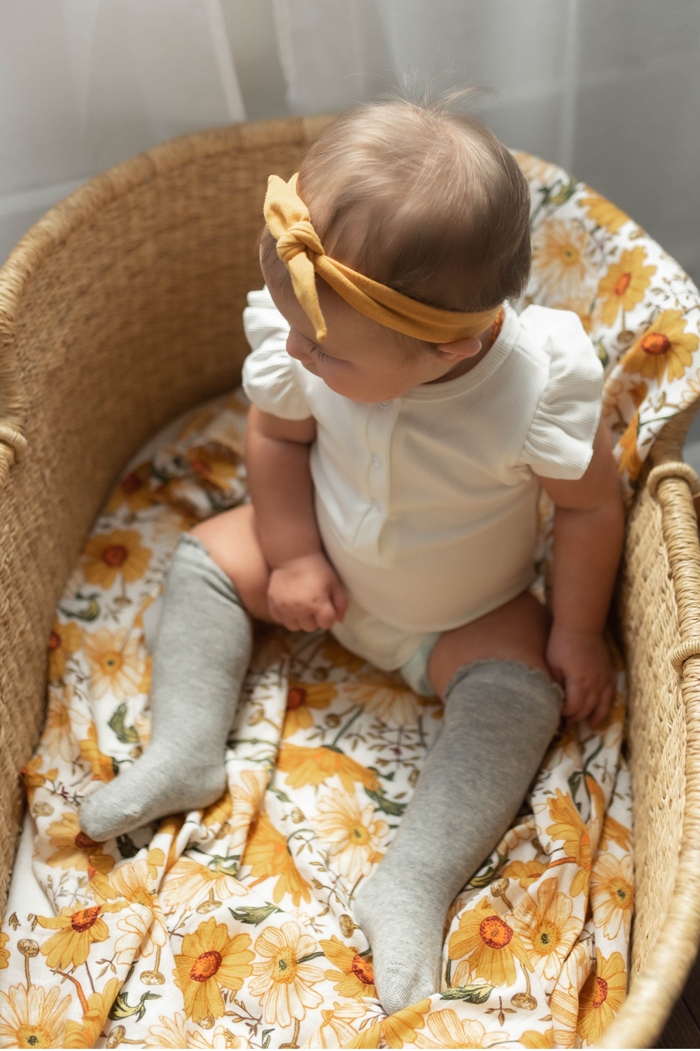 floral daisy bamboo baby blanket