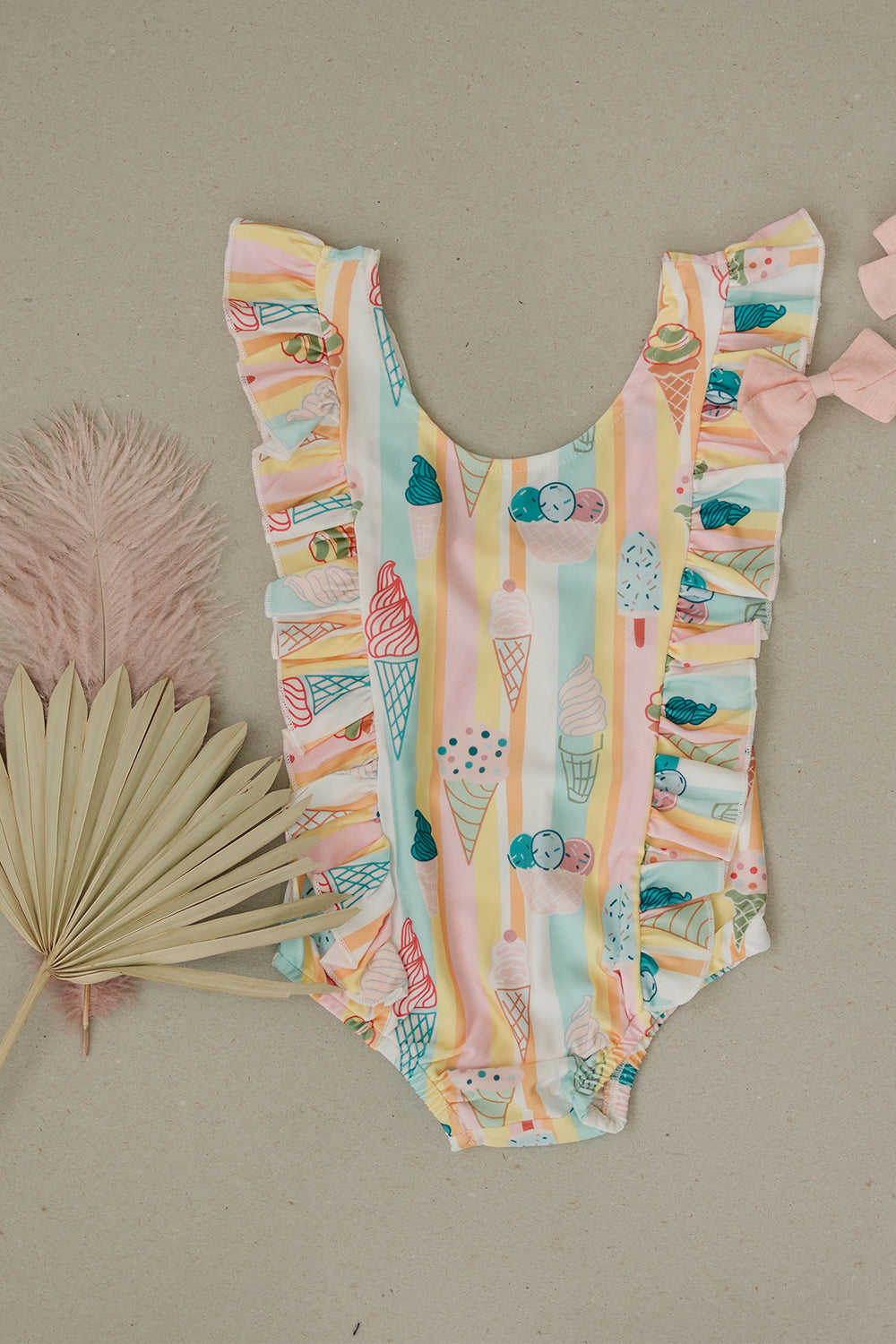 Ice Cream Toddler Ruffle Bathing Suit
