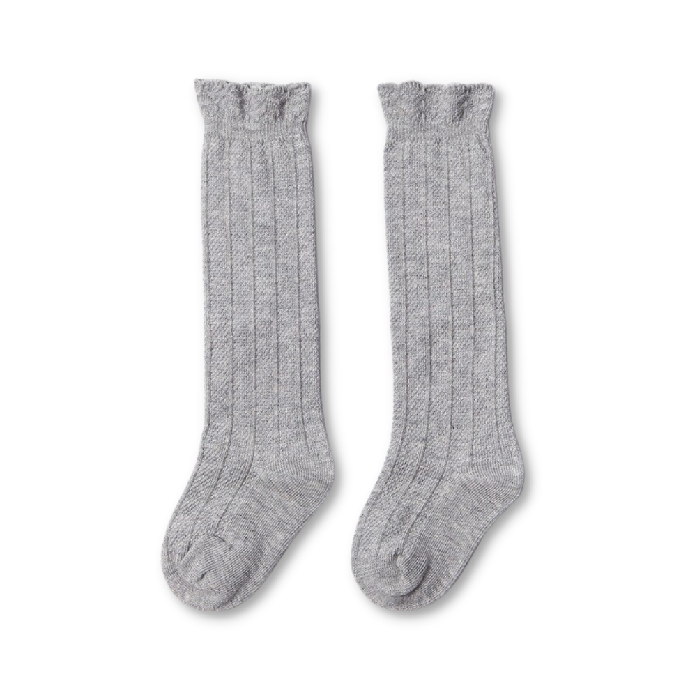 grey gray knee high socks baby