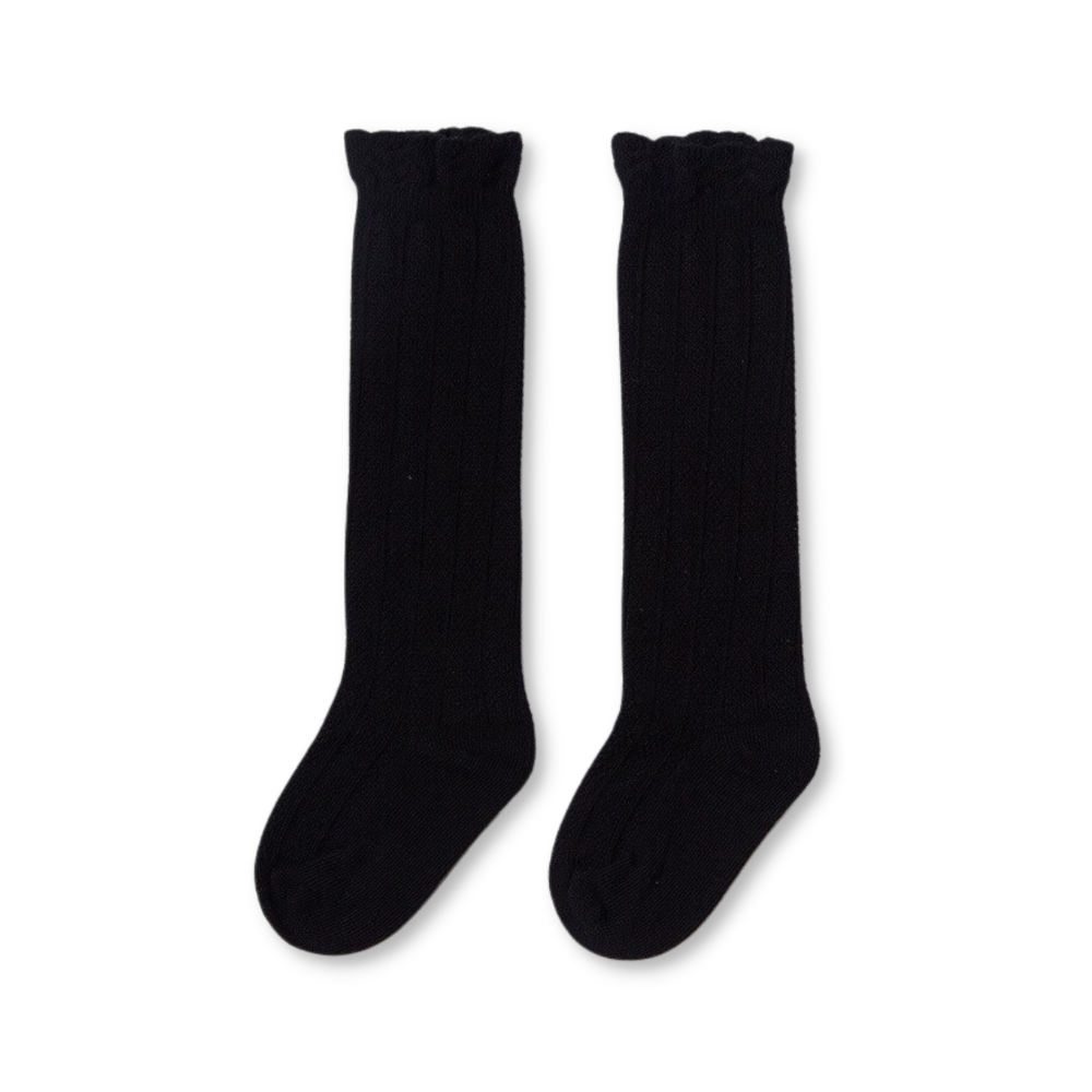black knee high socks for baby