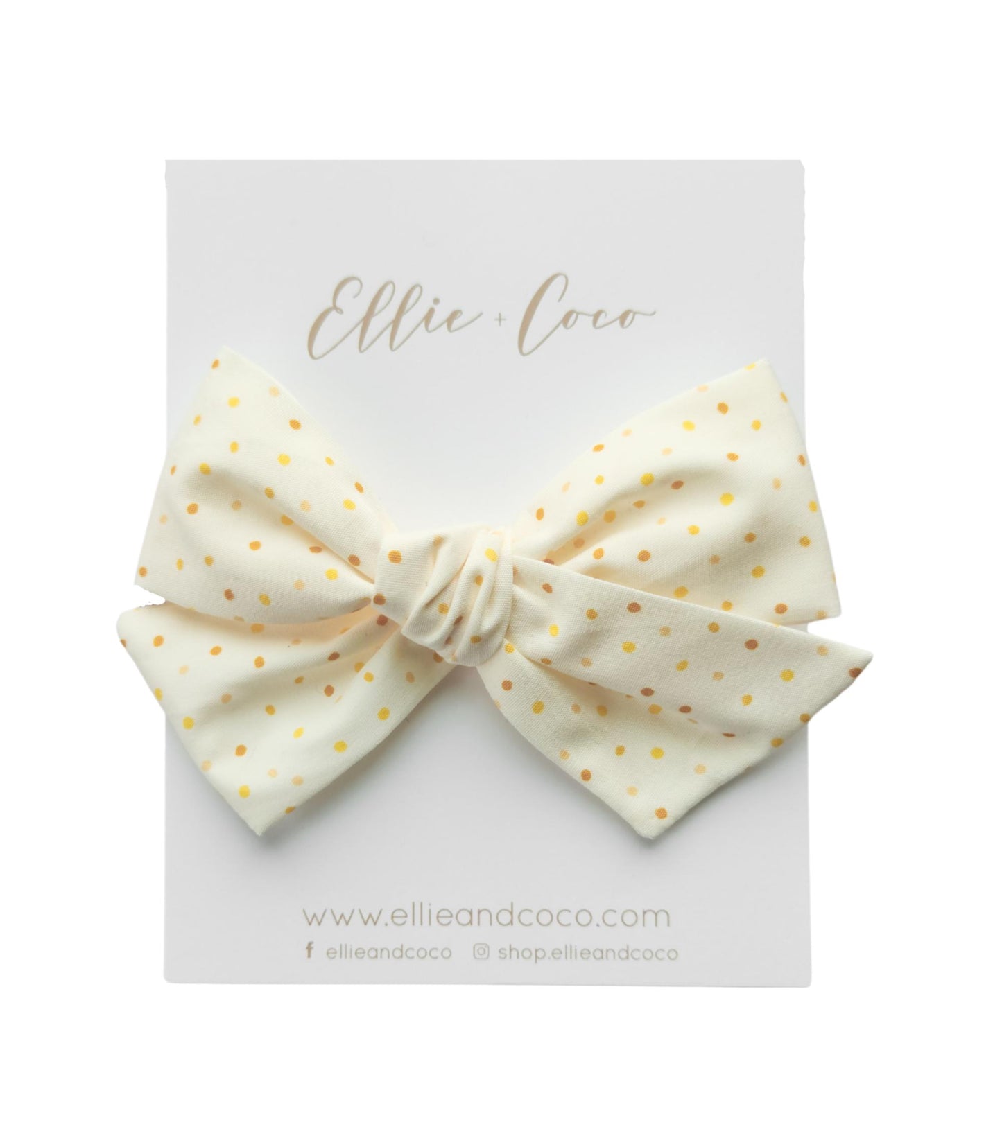 polka dot baby headband light yellow