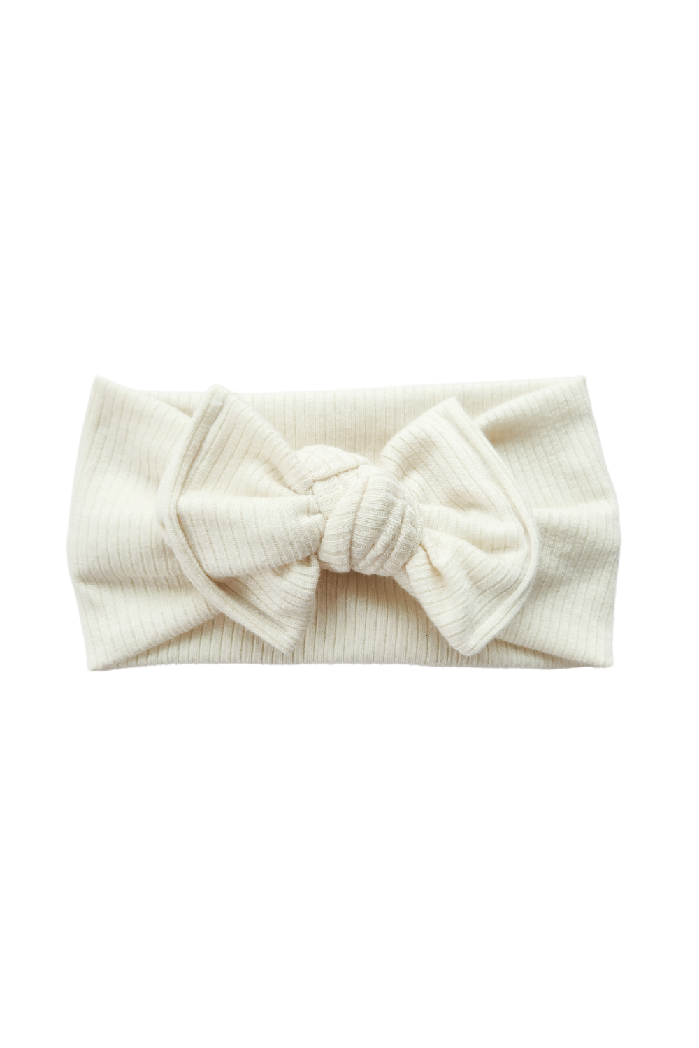 ribbed baby headwrap natural beige ivory