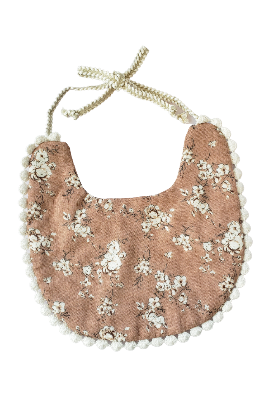 boho floral baby drool bib