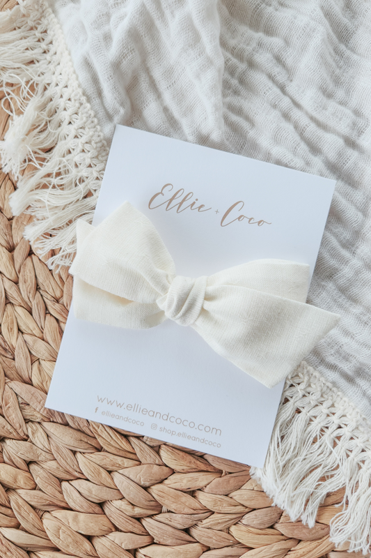 cream x baby bow headband