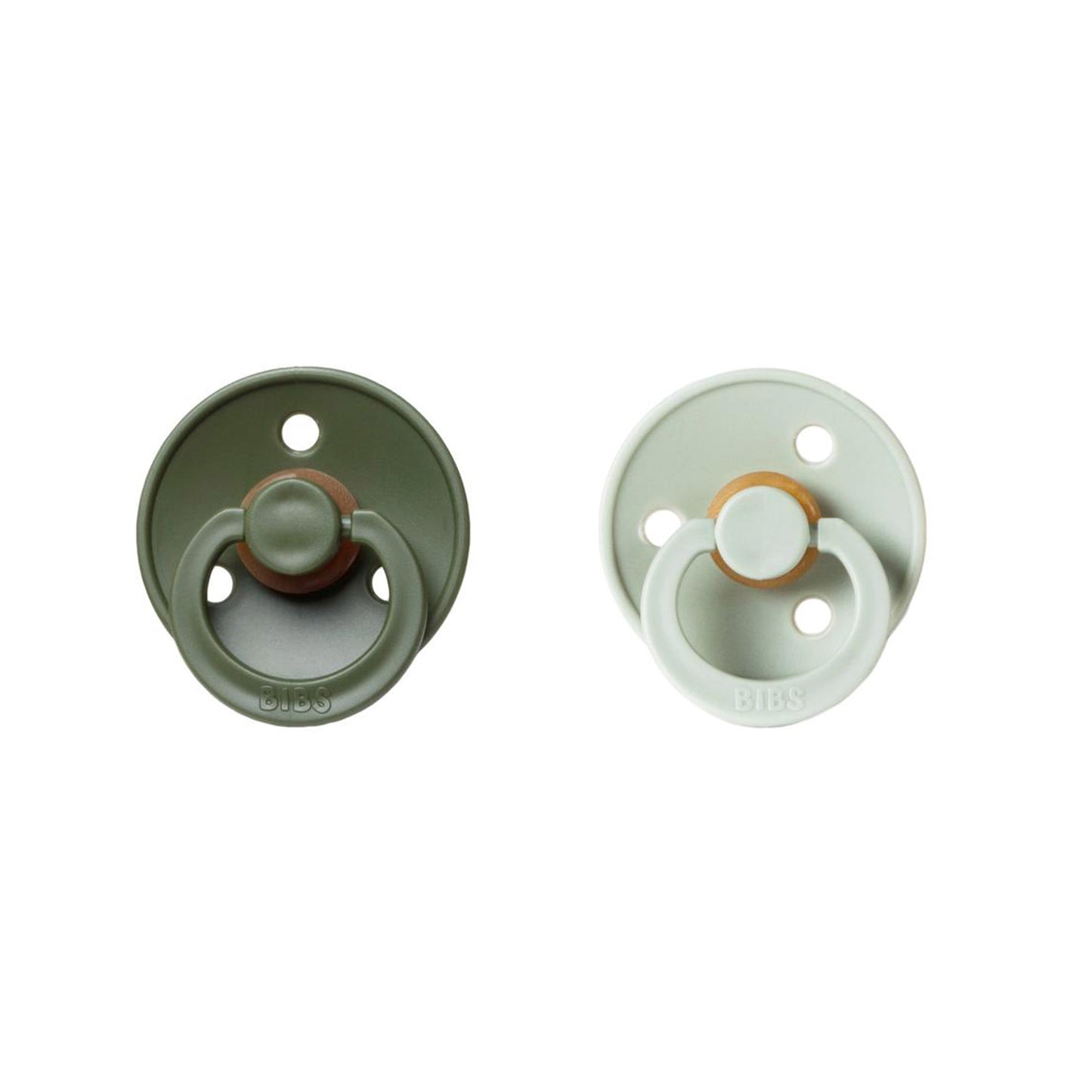 dark green and light green sage bibs baby pacifier soother