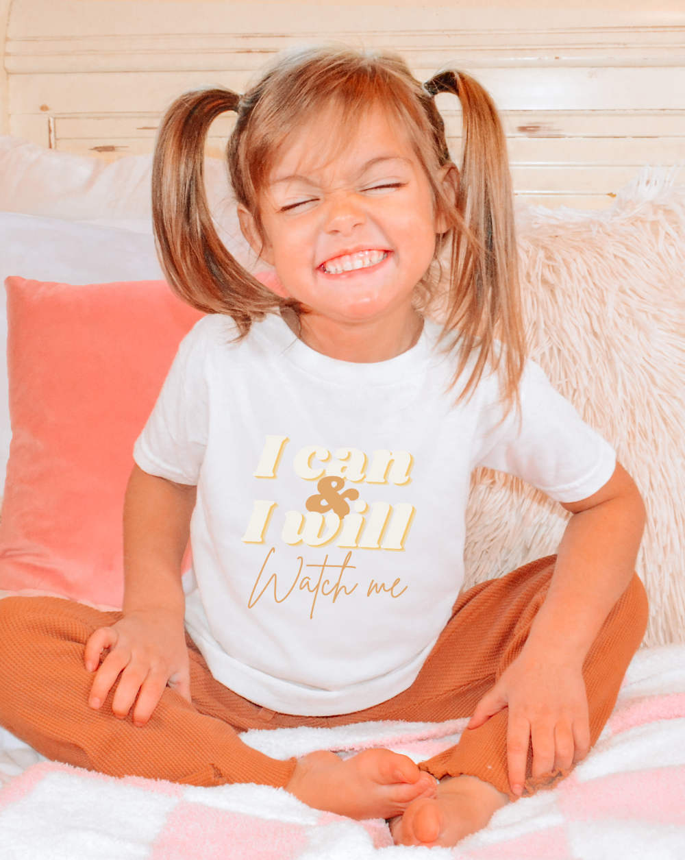 i can and i will toddler shirt retro