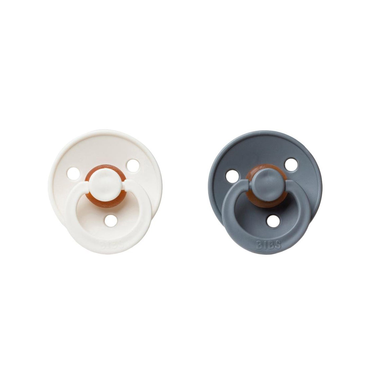 ivory white and dark grey smoke bibs baby pacifier soother