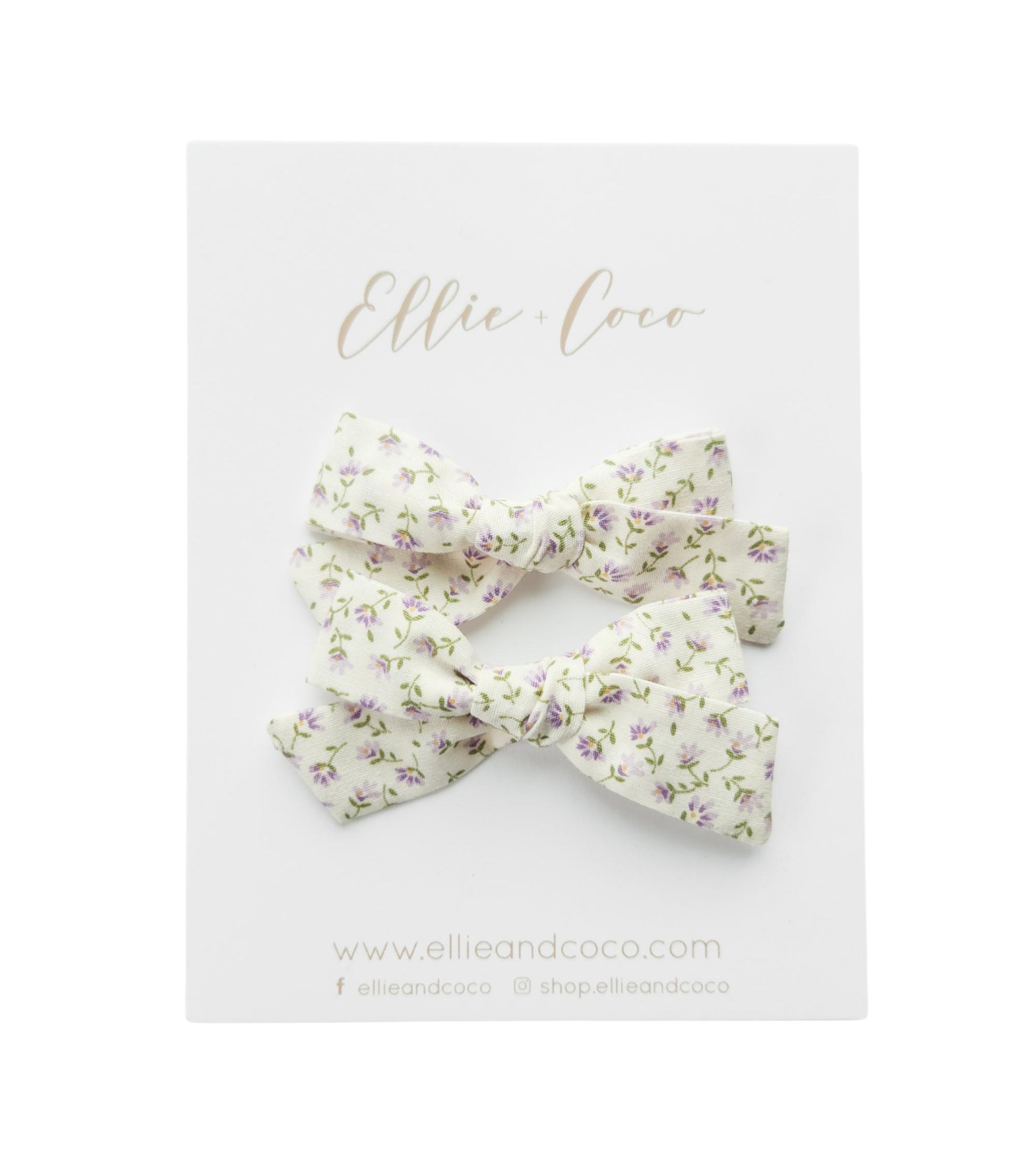 purple baby flower hair clips