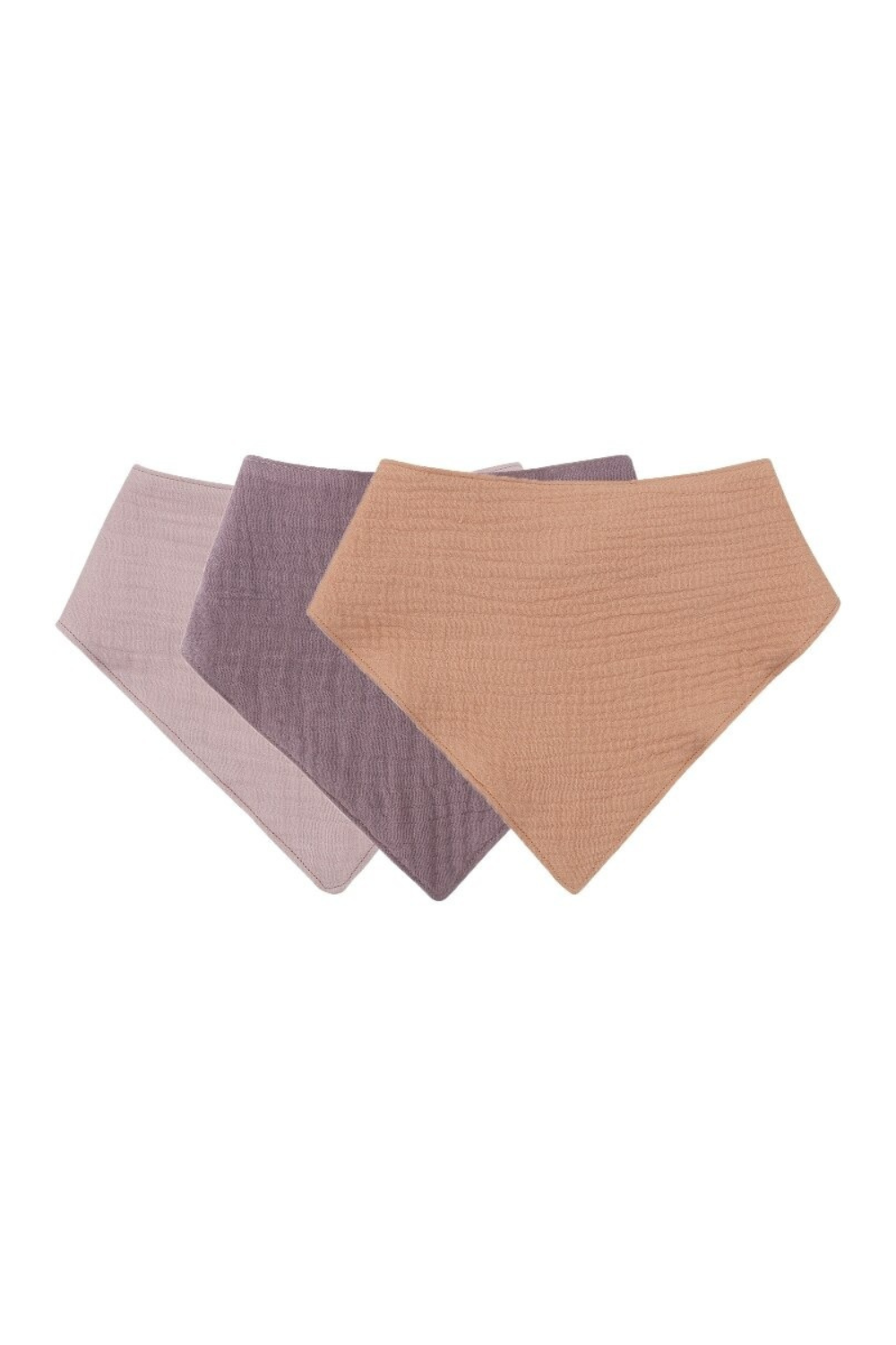 purple pink muslin baby bib