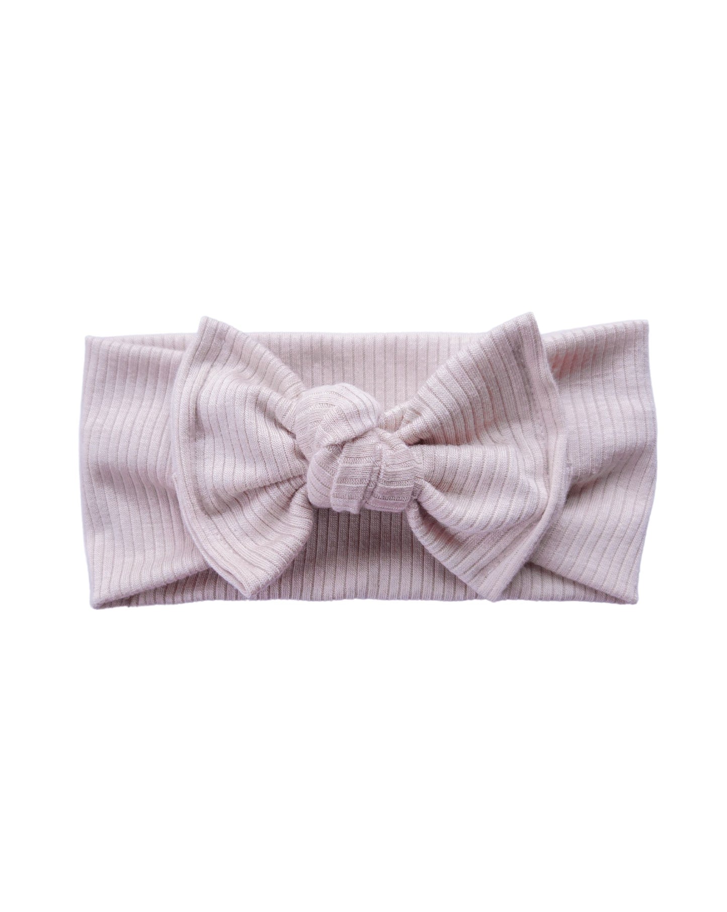 ribbed baby headband with bow