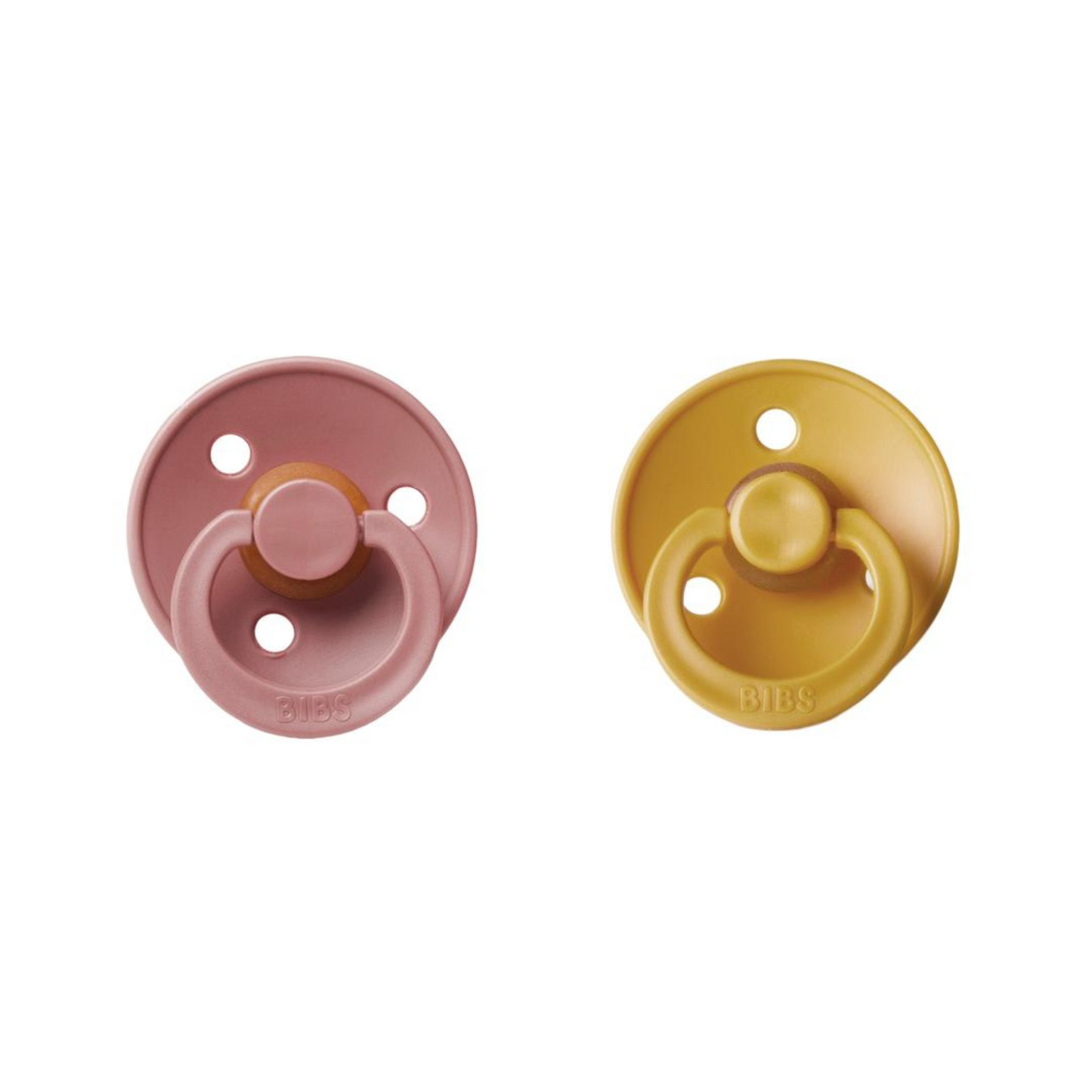 pink and mustard yellow bibs baby pacifier soother