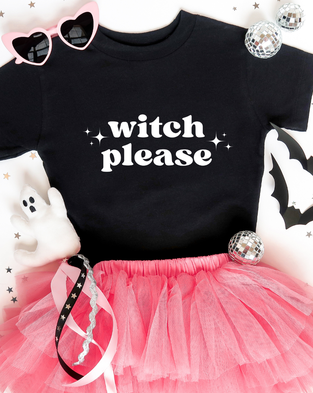 witch please funny Halloween shirt for baby