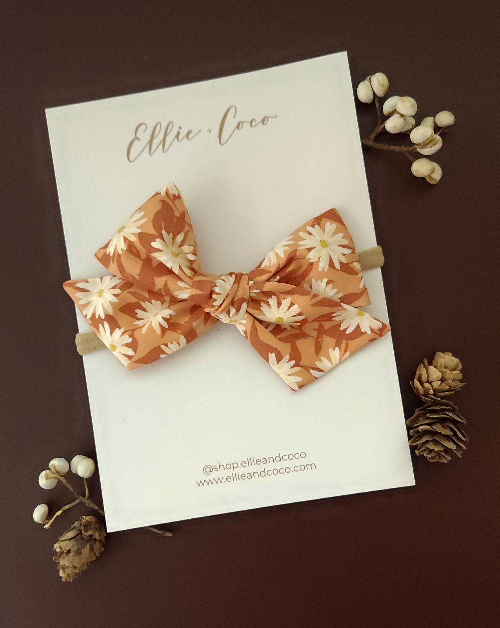 Retro Floral Oversize Bow