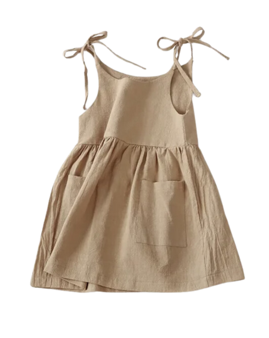 Camila Linen Dress | Khaki