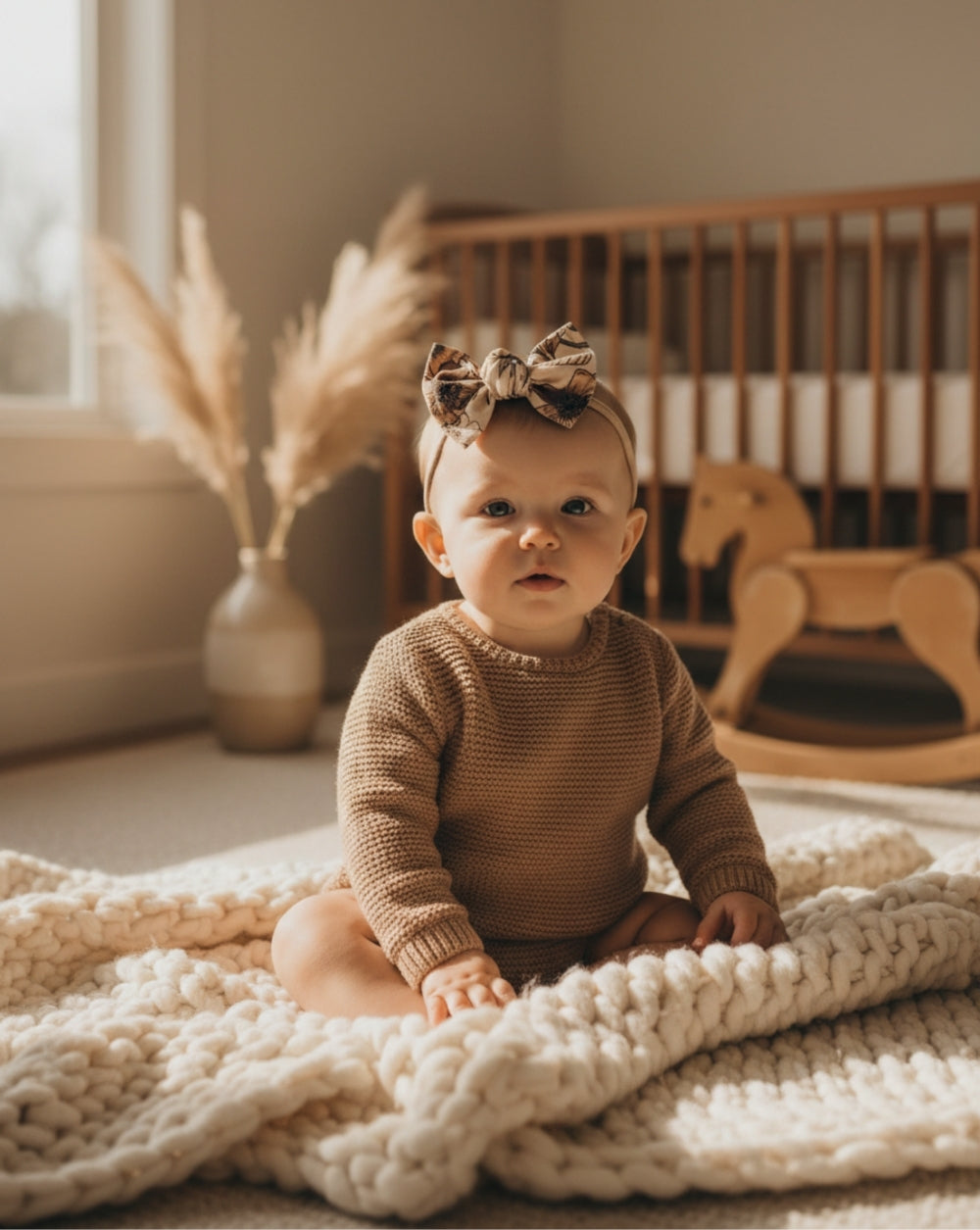 boho baby outfit and bow headband
