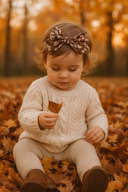 fall baby bow headband for photoshoot outfit