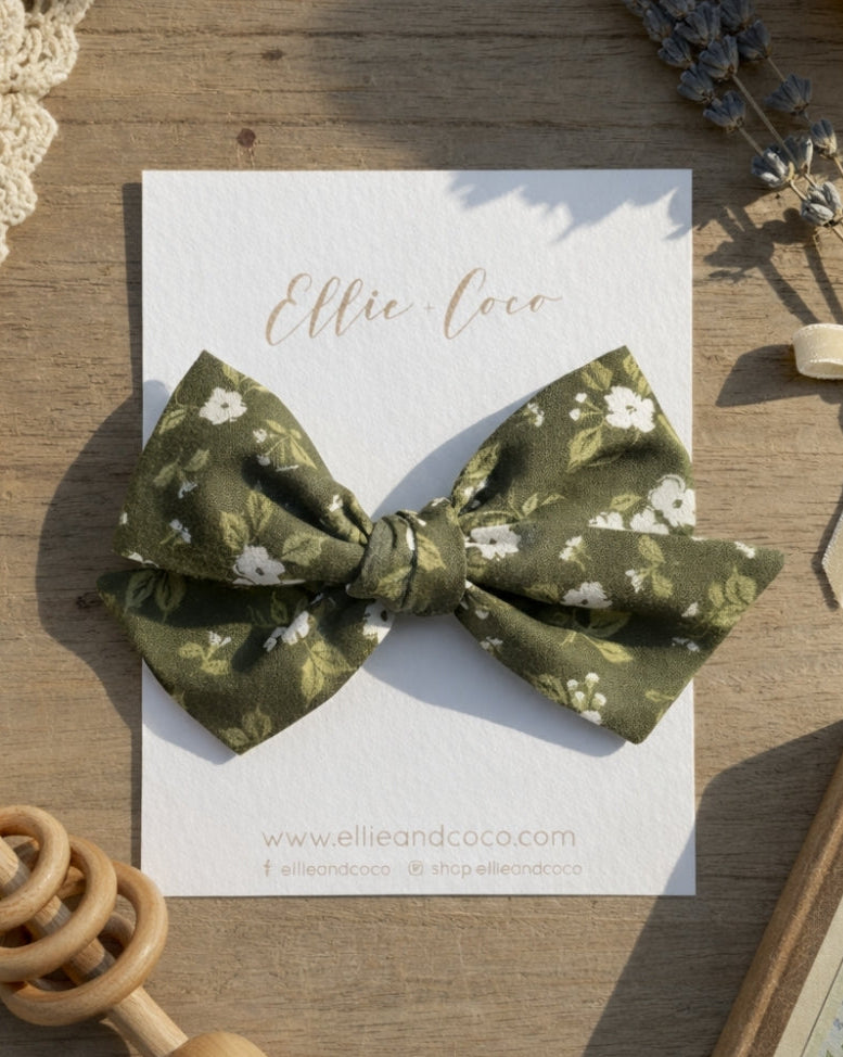 forest flower baby bow stretchy headband for baby shower gift