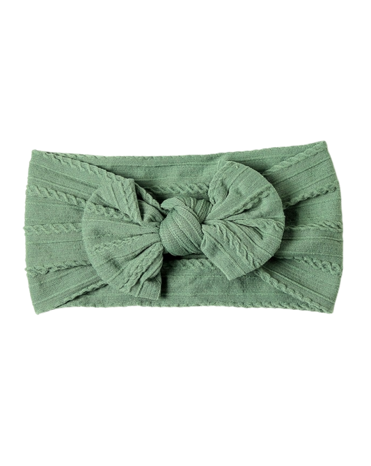 green big bow stretchy baby headwrap