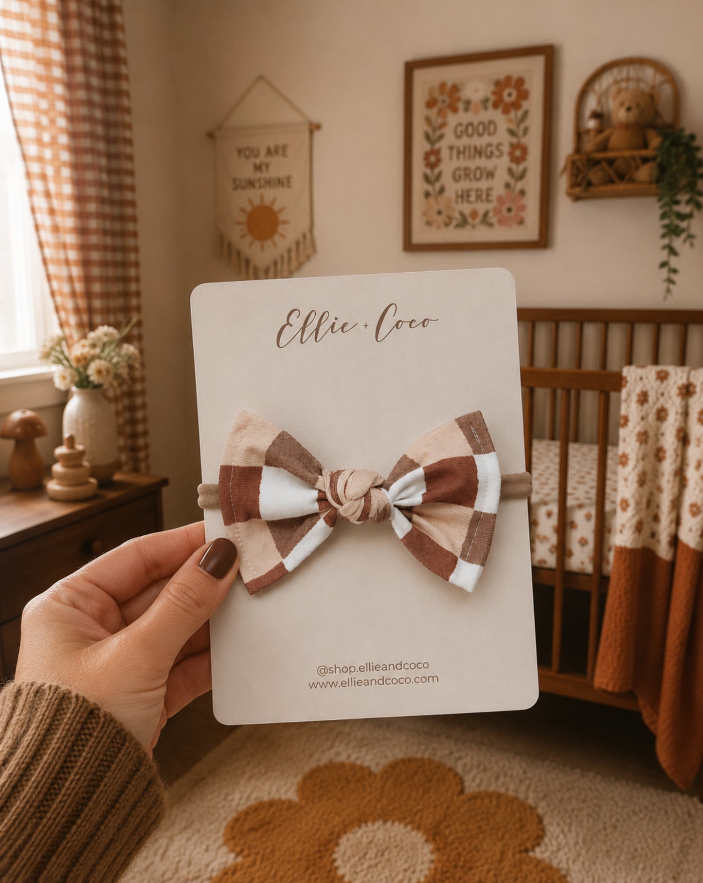 retro baby knotted bow stretchy headband
