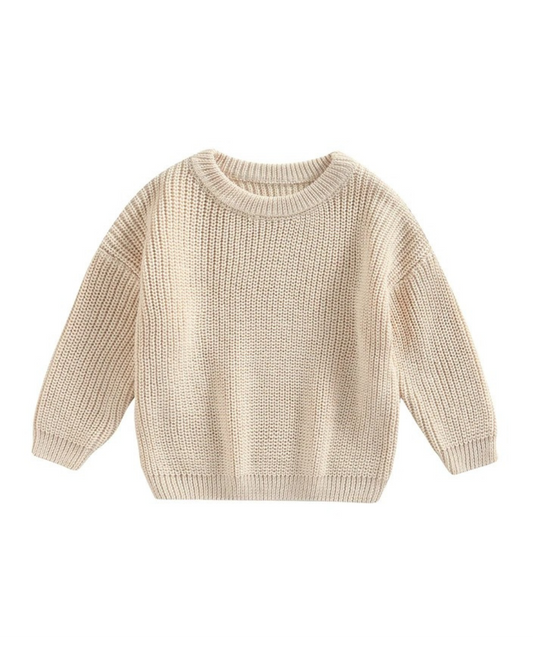 knit baby sweater for fall boho style beige neutral