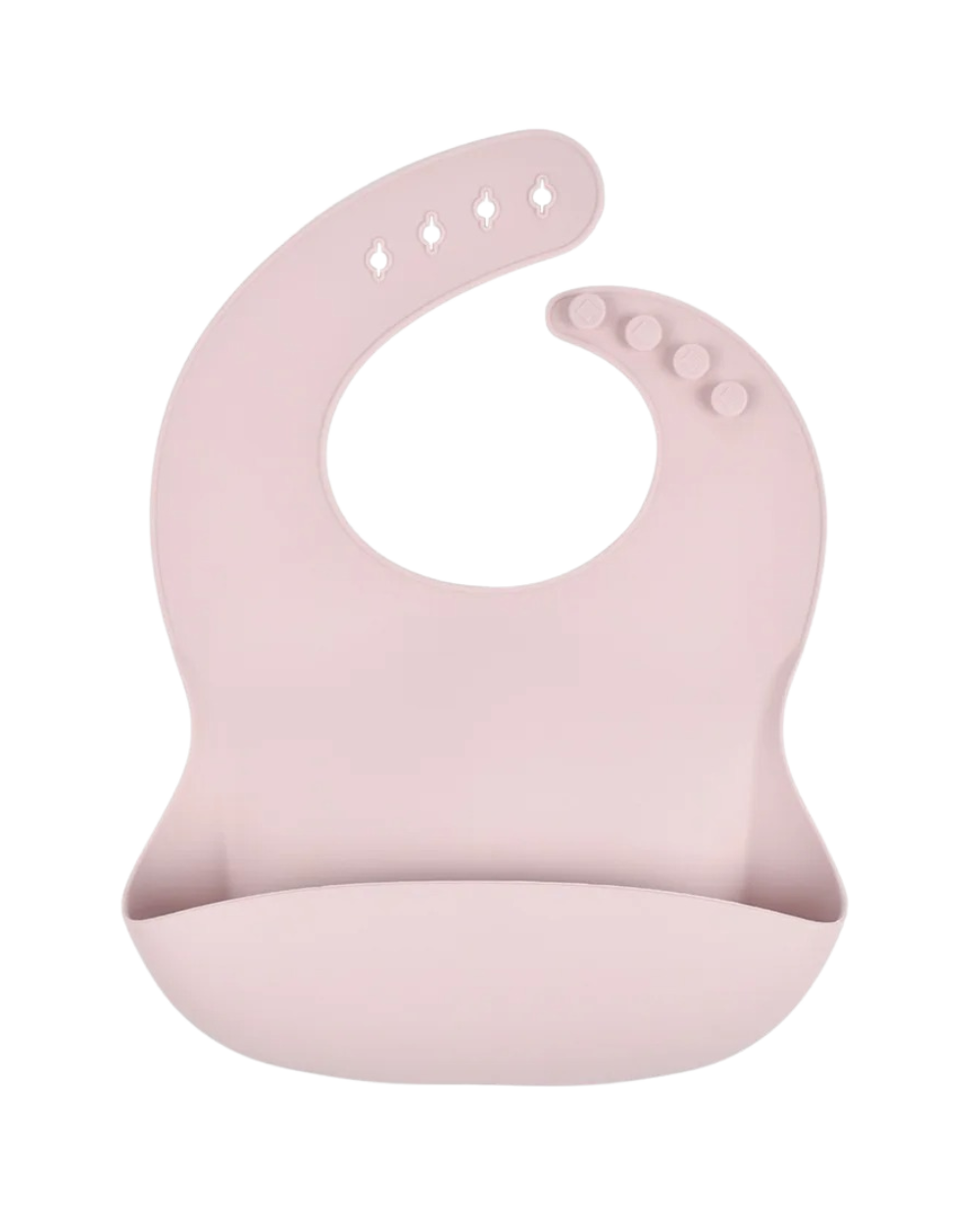 lavender silicone baby bib with food catcher