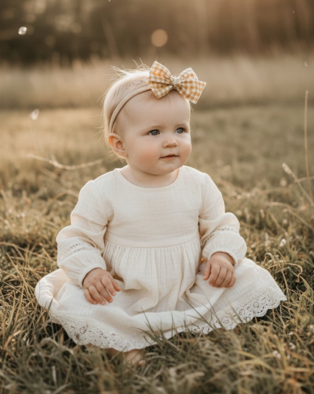 baby girl stretchy bow headband
