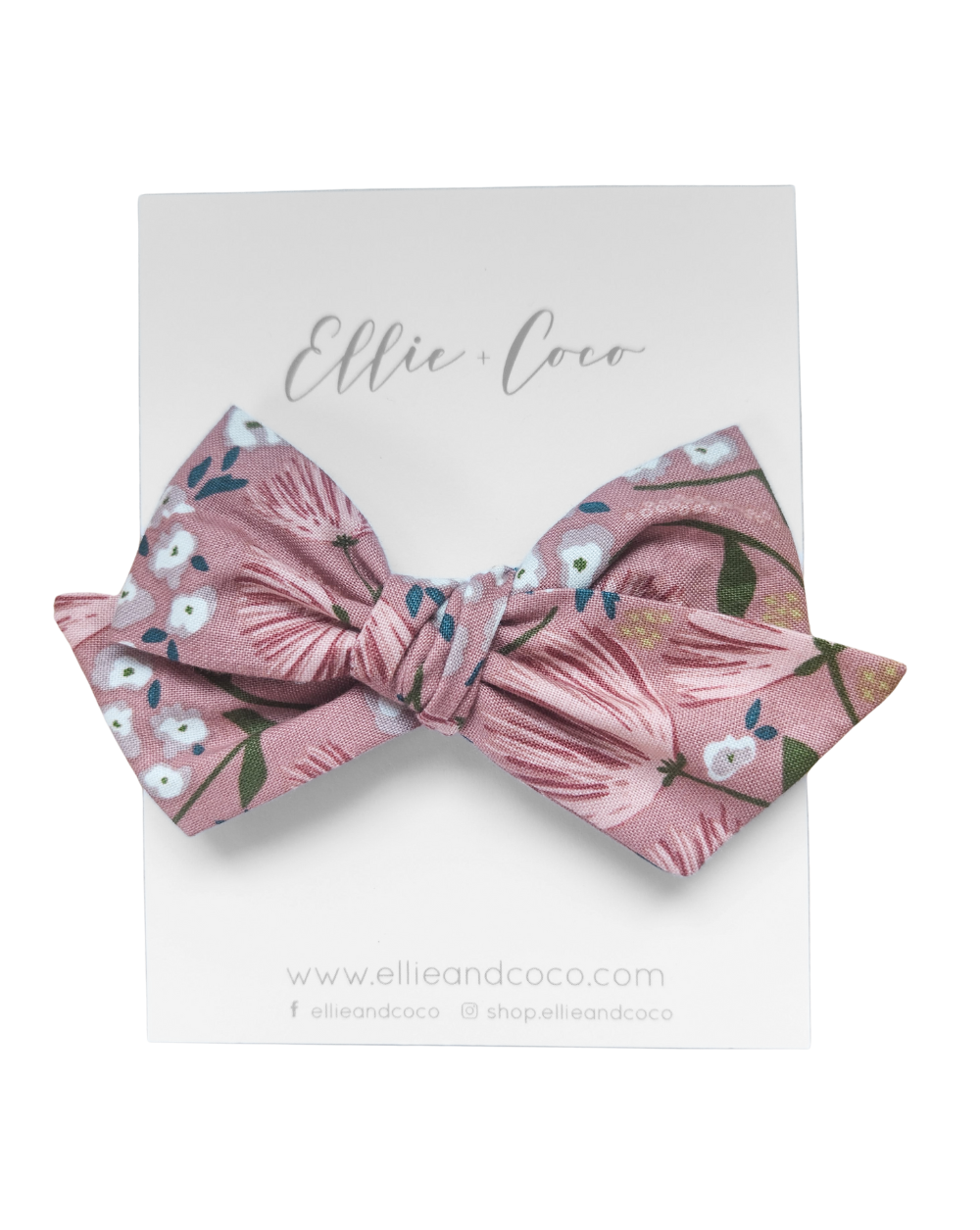 pink rose boho floral baby bow headband hairclip