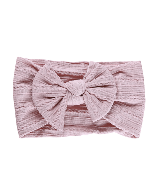 purple rose big bow stretchy baby headwrap
