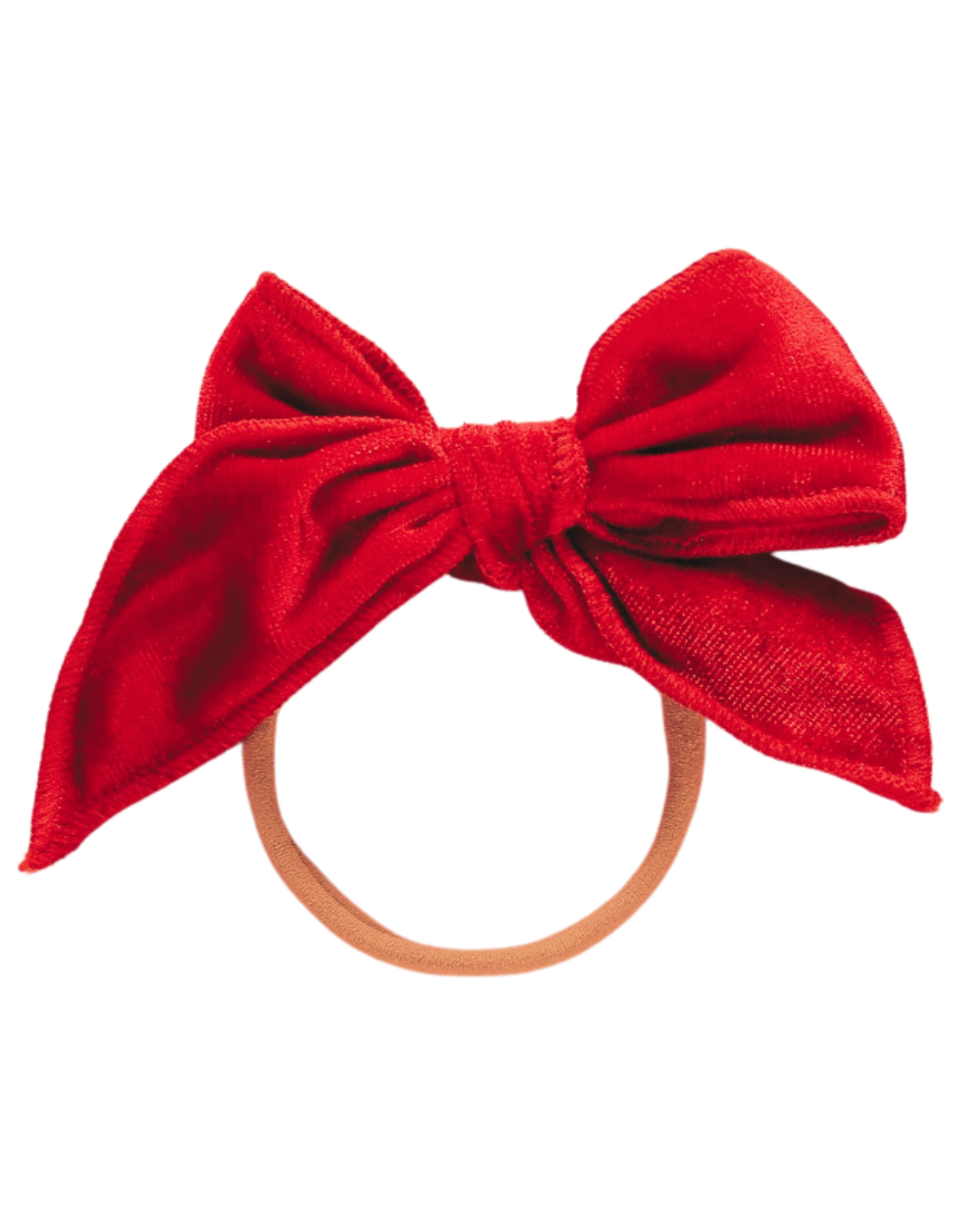 red velvet baby bow for valentines photoshoot