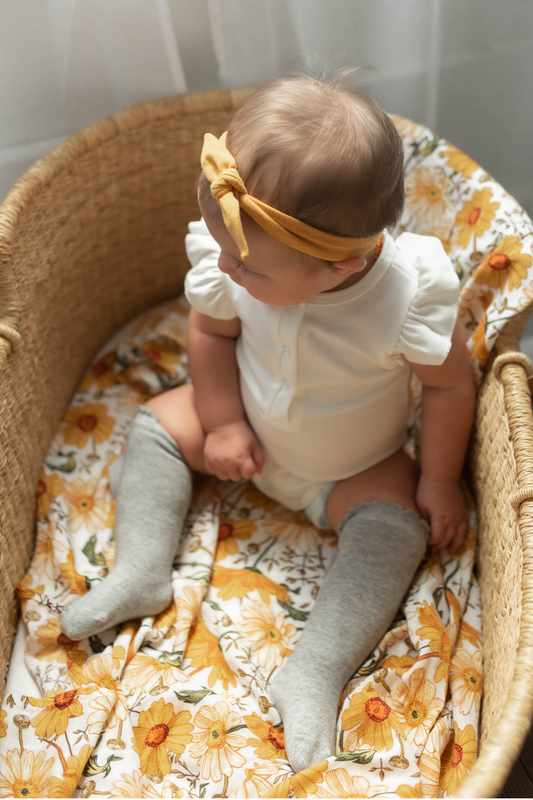 floral daisy bamboo baby blanket