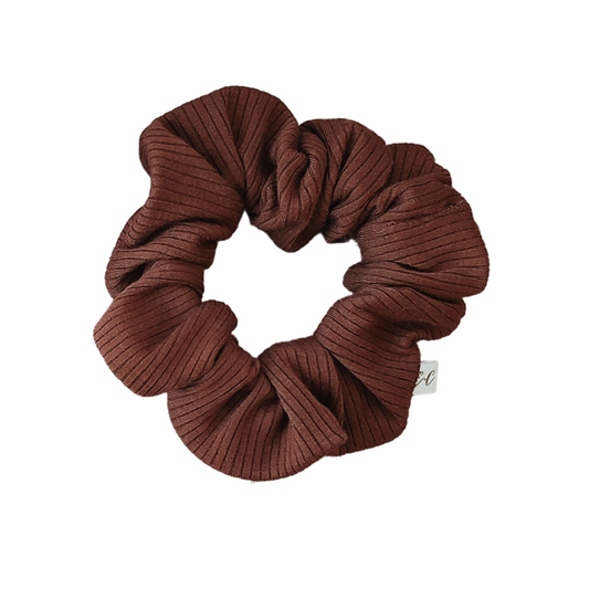 Ribbed Modal Scrunchie | Chocolate