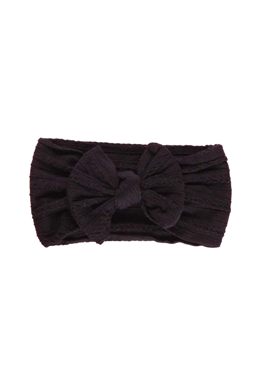 Cable Knit Headwrap | Black