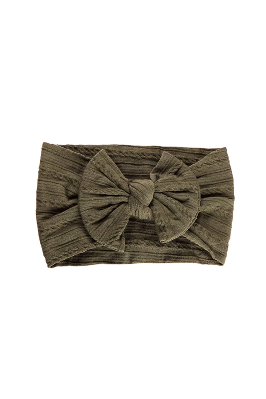 Cable Knit Headwrap | Olive