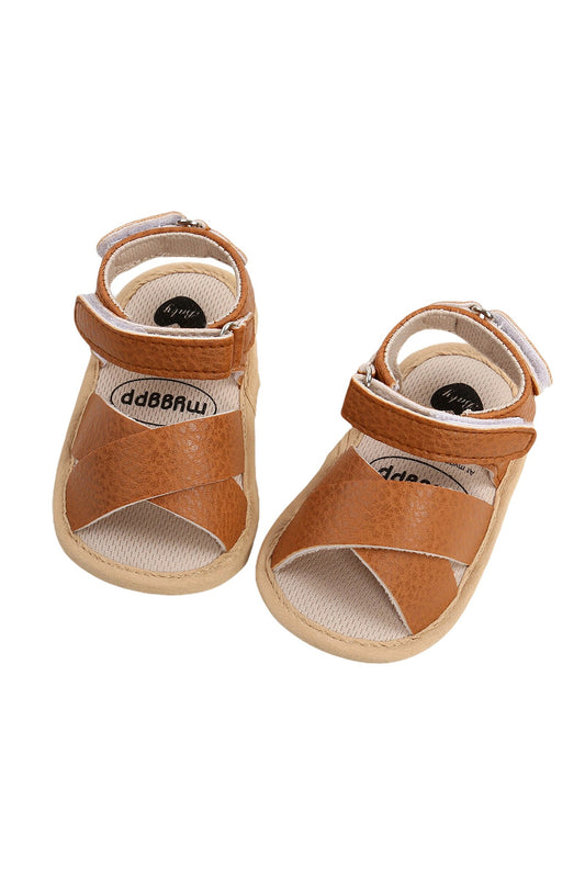 brown strap baby sandals for summer girl