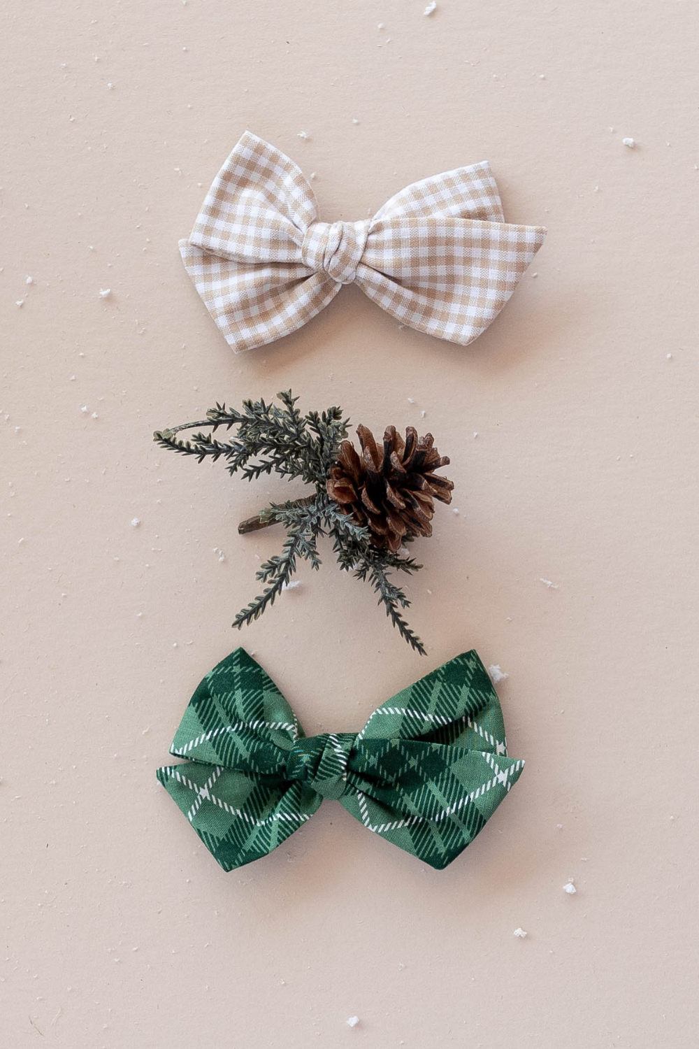 christmas bows for family photoshoot
