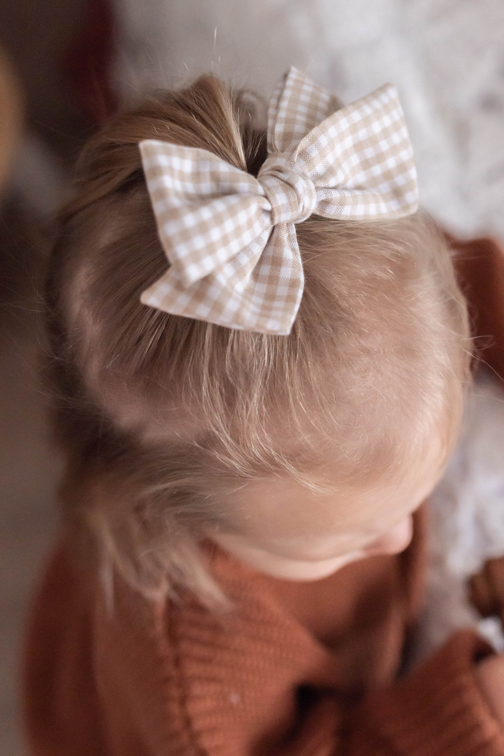 Plaid online baby bow