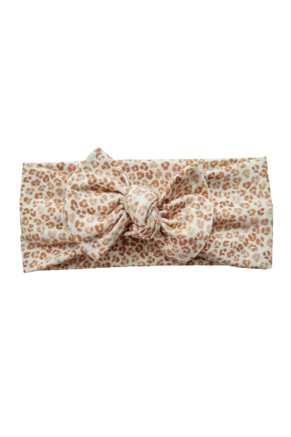 leopard print baby headband with bow