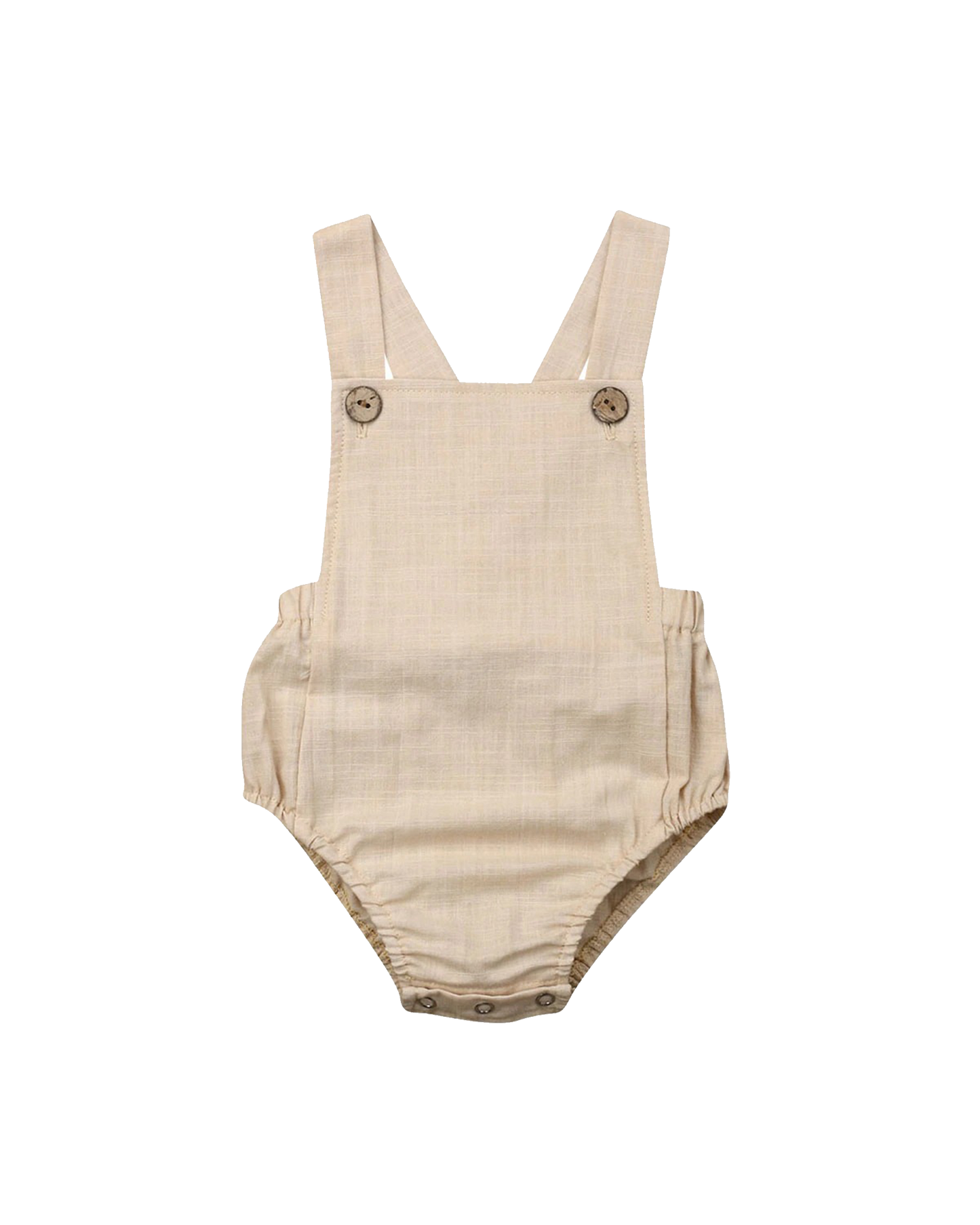 Linen Baby Romper | Khaki